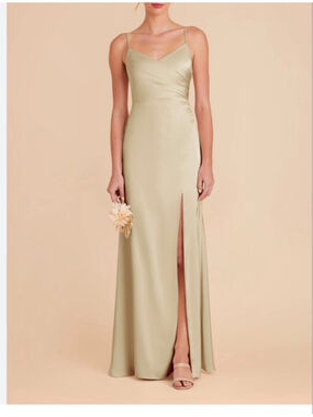 Women's Birdy Grey Catherine Shiny Maxi Dress M